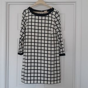 J. Crew black and white checked Straight Dress